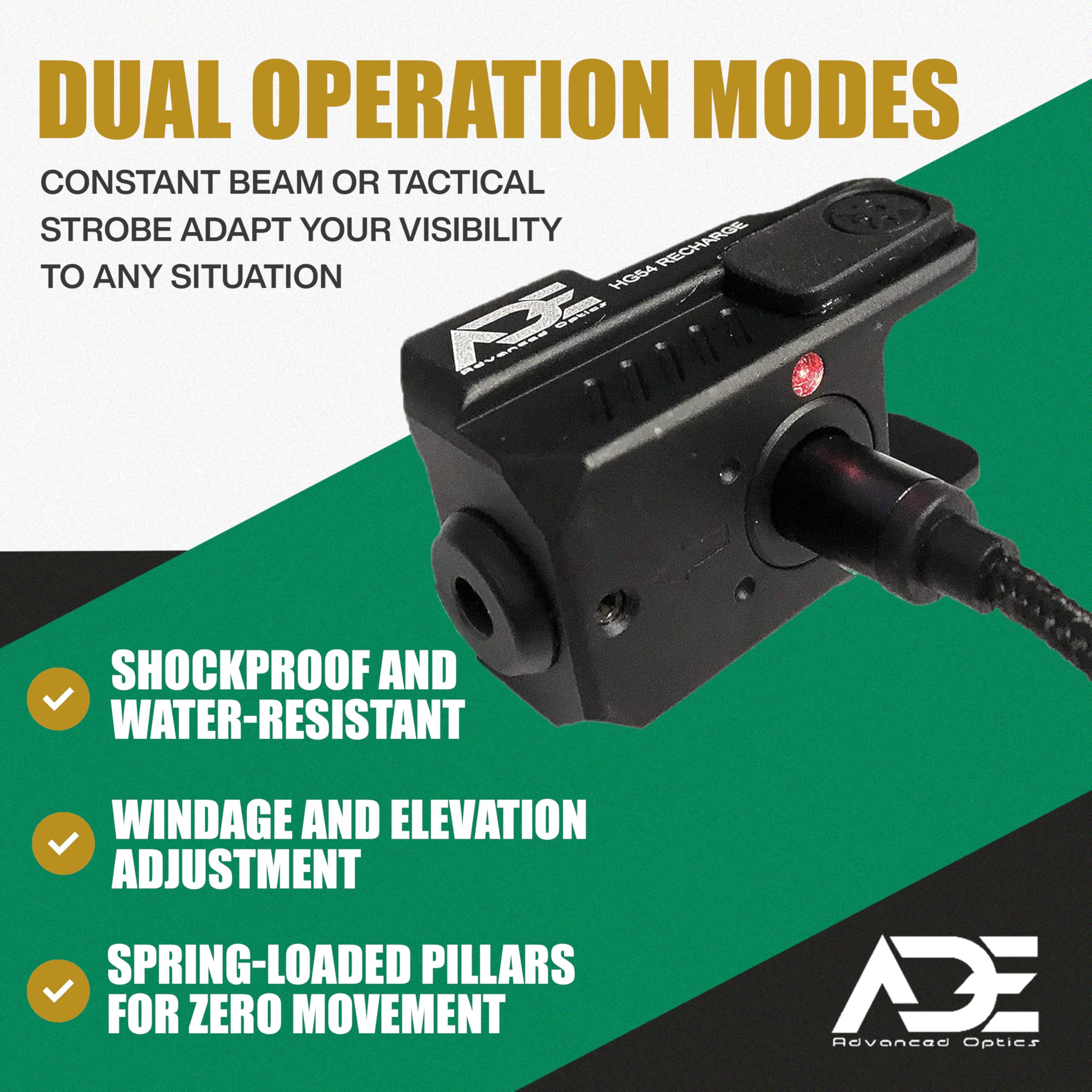 Amazon.com : Ade Advanced Optics HG54R Rechargeable Pistol Laser